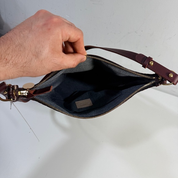 Clare V. Petite Jeanne in Bordeaux Autumn Croco Bucket Bag Embossed Leather - Picture 9 of 13